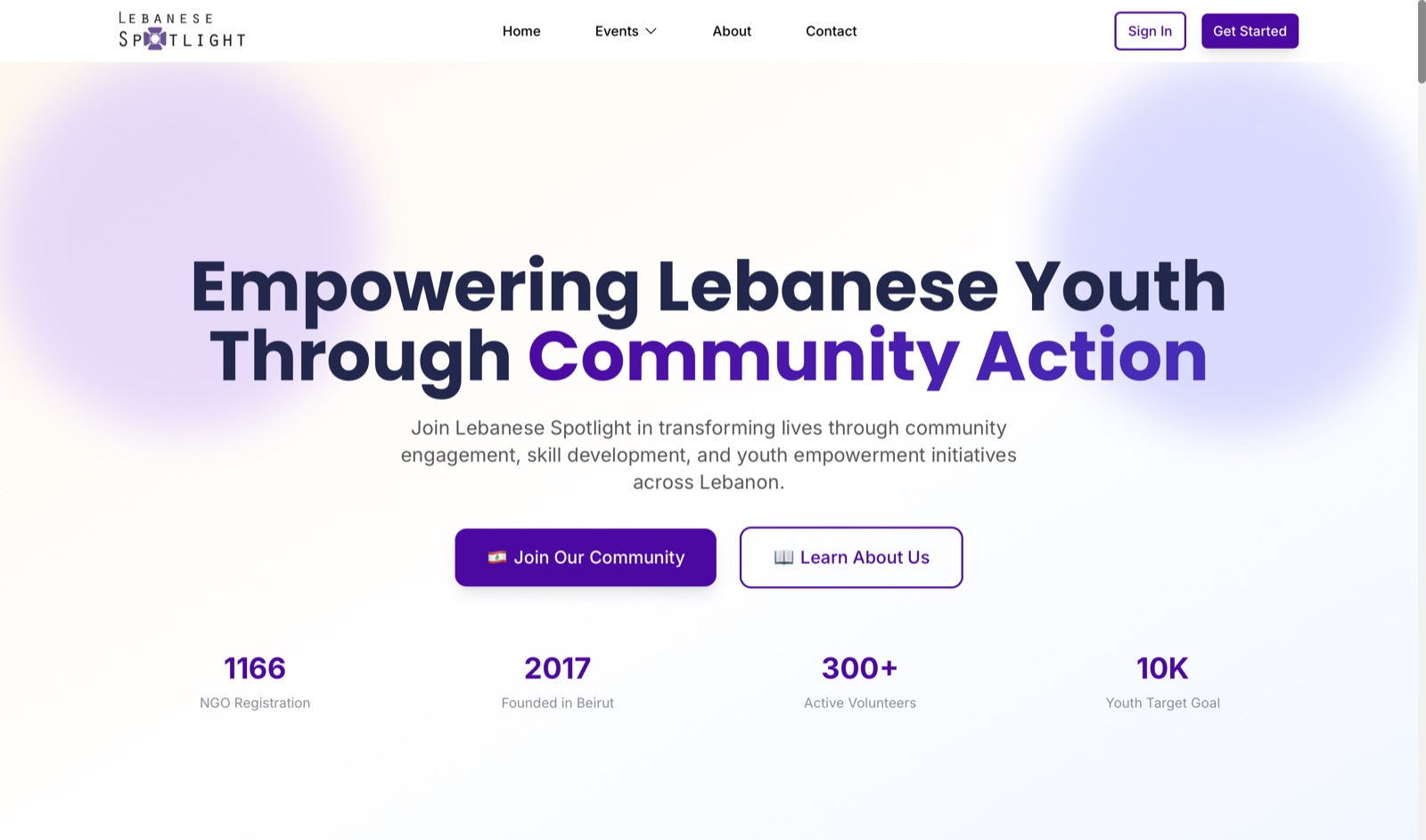 Lebanese Spotlight volunteer management platform built by kaprera