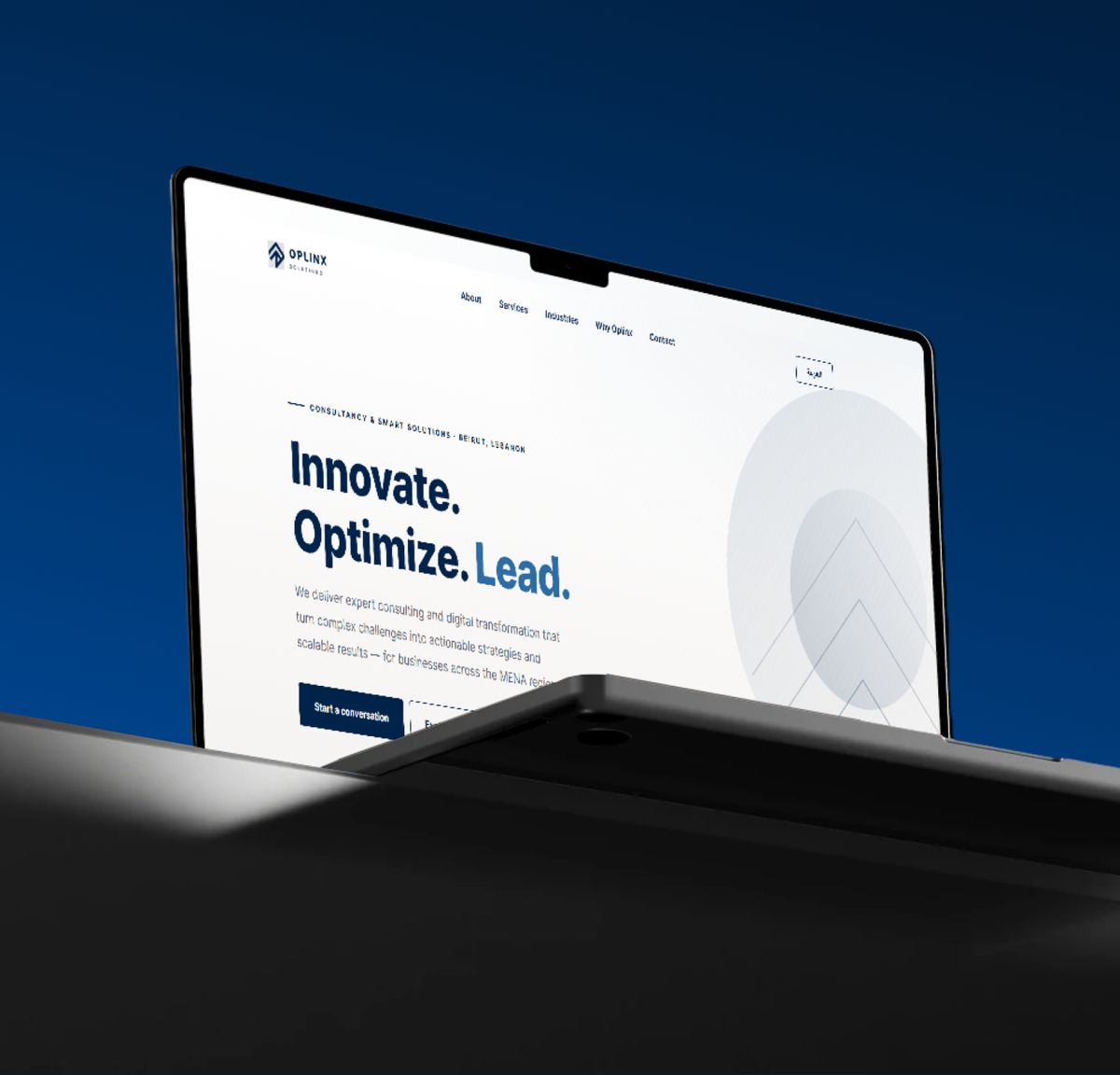 Oplinx Solutions bilingual consultancy website built by kaprera